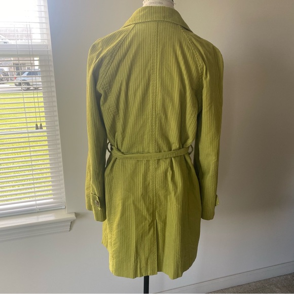 J.Jill Green Corduroy Trench Coat - Picture 3 of 7